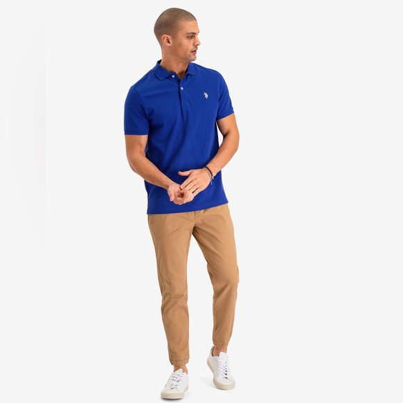 NWT Men’s Size XXL U.S. POLO AASN Short-sleeve Polo Shirt Logo Embroidered Blue - Picture 2 of 13